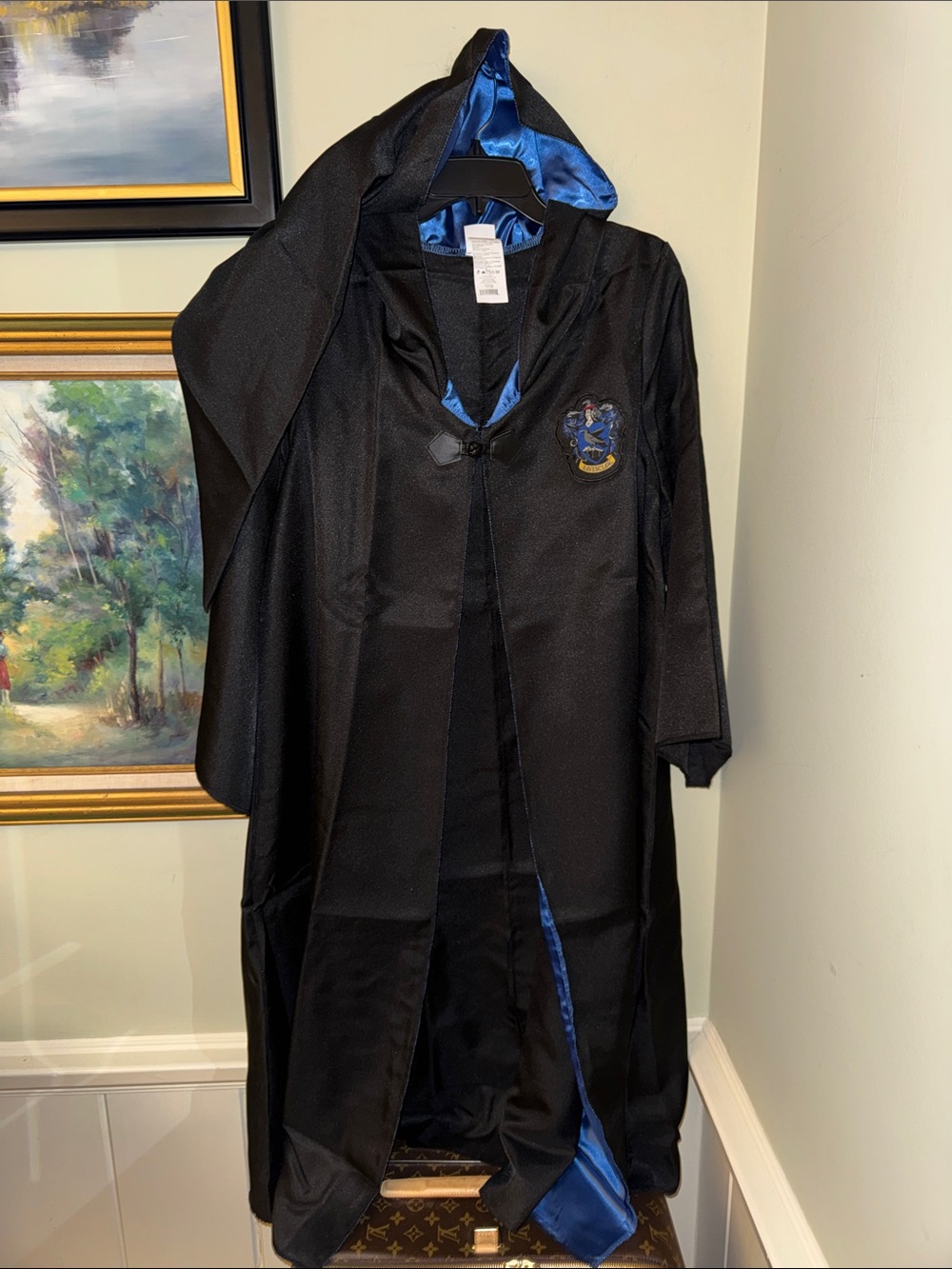 Wizarding World Harry Potter Kids XL 14 16 Black Hooded Wizard Cape RAVENCLAW